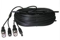 Black molded BNC/Power camera cable-60 foot