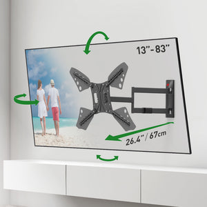 Barkan 13"- 83" Full Motion TV Wall Mount