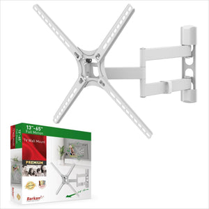 Barkan 13" - 65" Full Motion TV Wall Mount - Extension, Swivel & Tilt Part Number: BAR 3400W