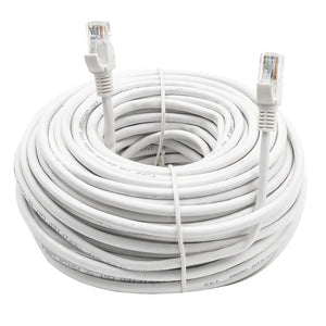 Cat5e Ethernet Network Patch Cable, White 100ft Internet Wire