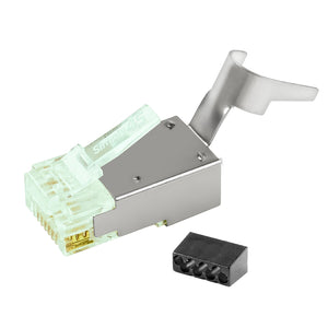 Cat6 Shielded External Ground – Standard WE/SS RJ45 with Bar45® 50 Plugs (Simply45 S45-1150)