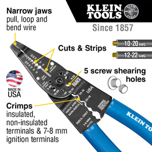 Long Nose Multi Tool Wire Stripper, Wire Cutters, Crimping Tool