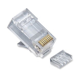 Standard CAT6 High Performance RJ45 Connectors 25/clamshell 3-prong