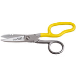 These Scissors are free-fall snips that feature stainless steel blades for blade sharpness and durability. They cut 19 AWG and 23 AWG electrical communication wire, cable and cordage. The extended handle allows for more comfortable cutting and provides leverage during wire cutting. The free-fall design makes this snip easier to use.