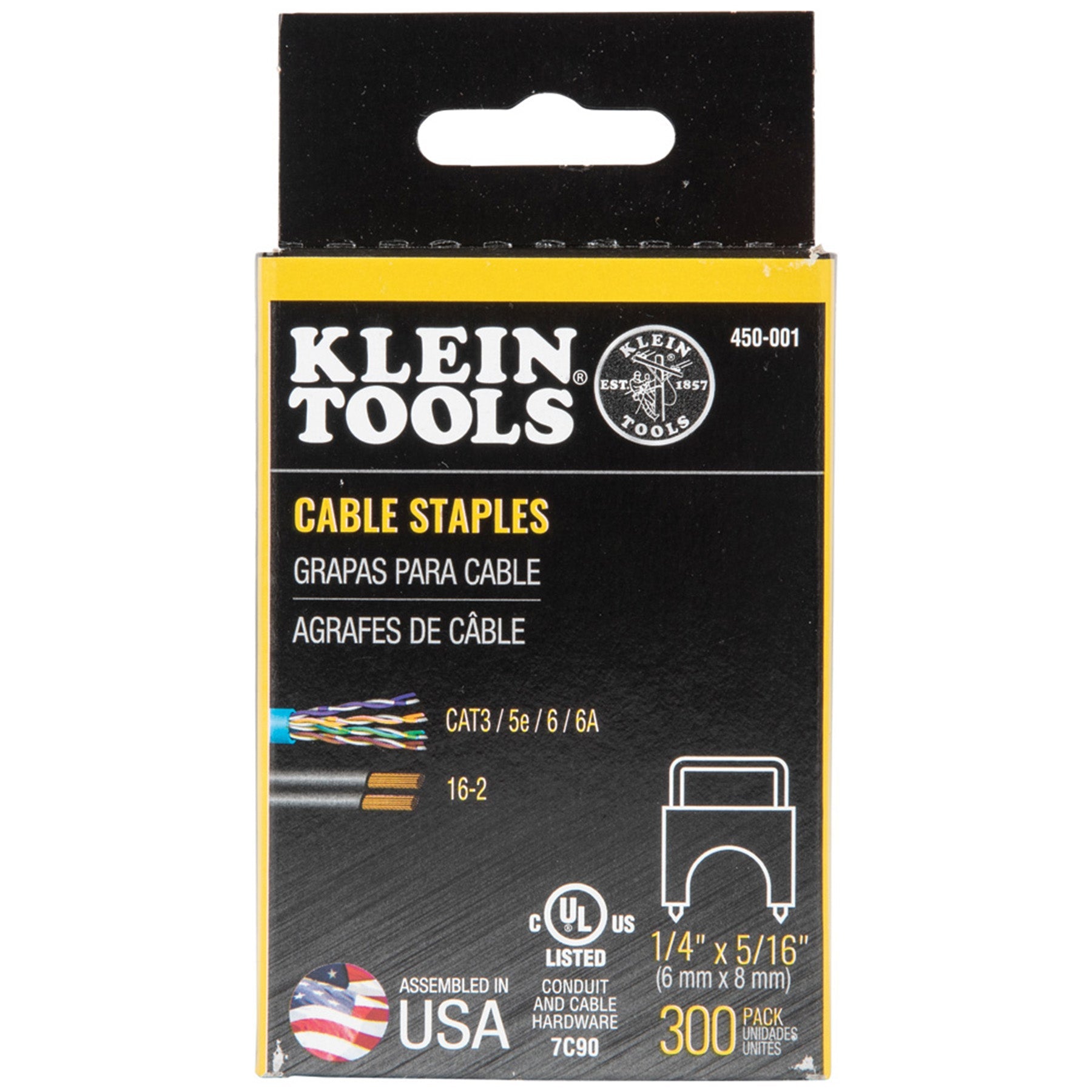 Klein Tools Staples, 1/4-Inch x 5/16-Inch Insulated Part Number: KLN 450-001