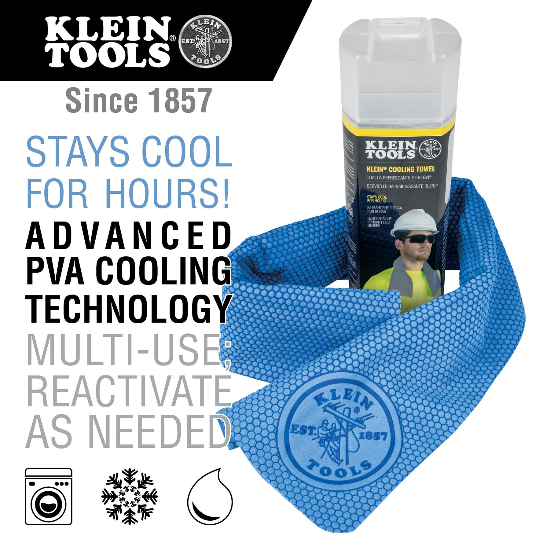 Klein Tools Cooling Towel, Blue Part Number: 60090