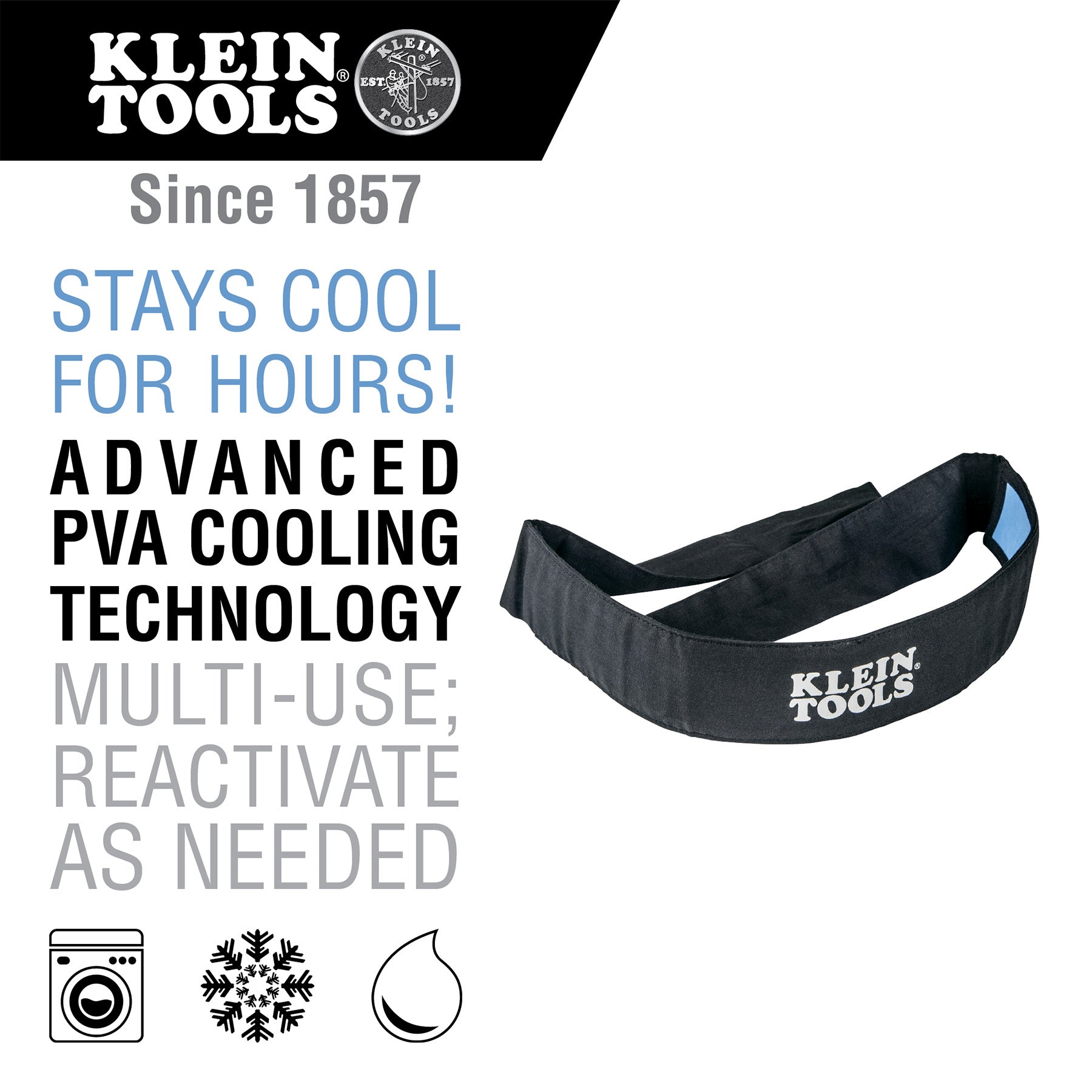 Klein Tools Cooling Bandana, Black Part Number: KLN 60123