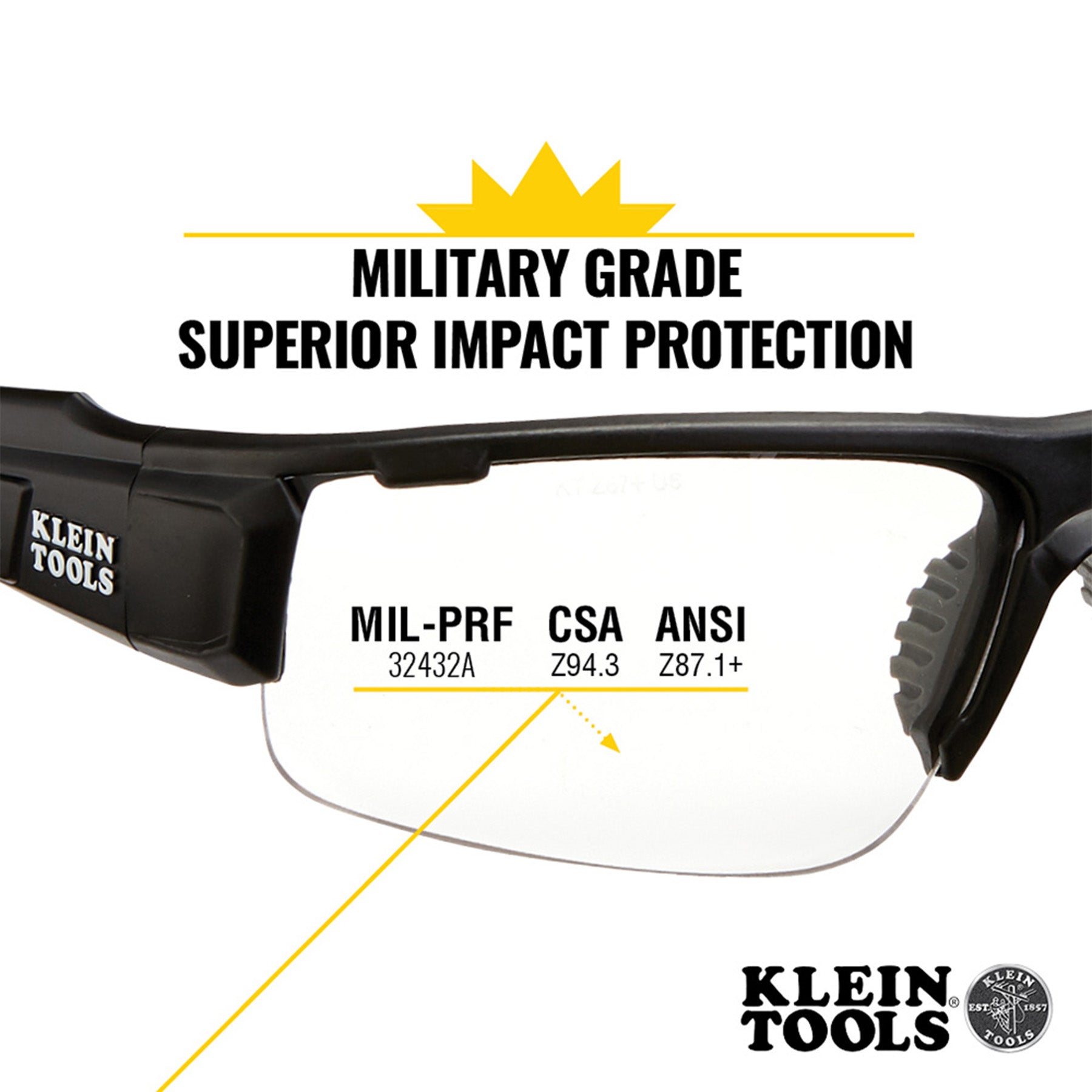 Klein Tools Standard Safety Glasses, Clear Lens, 2-Pack Part Number: KLN 60171