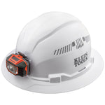 Klein Tools Hard Hats were designed and engineered for optimal safety, comfort and fit. Unique features allow the user to comfortably work in a wide variety of applications and demanding environments. Patent-pending accessory mounts on front and back ensure Klein Headlamps attach securely -- no straps needed!