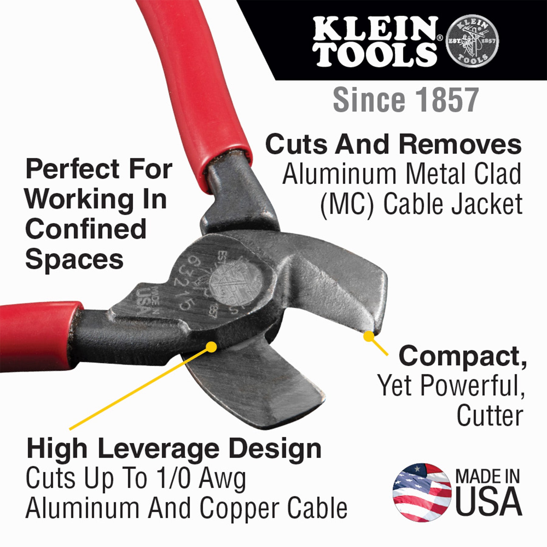 Klein Tools High-Leverage Compact Cable Cutter Part Number: KLN 63215