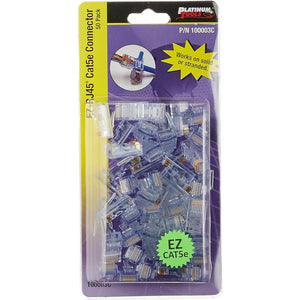 EZ-RJ45® CAT5/5e Connectors, 50 Pc. Clamshell Platinum Tools: 100003C