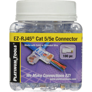 EZ-RJ45® CAT5/5e Connectors Jar of 100