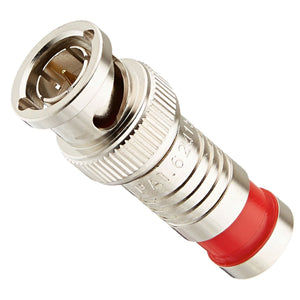 BNC-Type Nickel SealSmart Coaxial Compression Connectors Jar of 40 (Red) Platinum Tools: 28041J