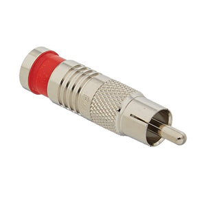 RCA RG59 COMPRESSION CONNECTOR. NICKEL PLATE. 6 PC.