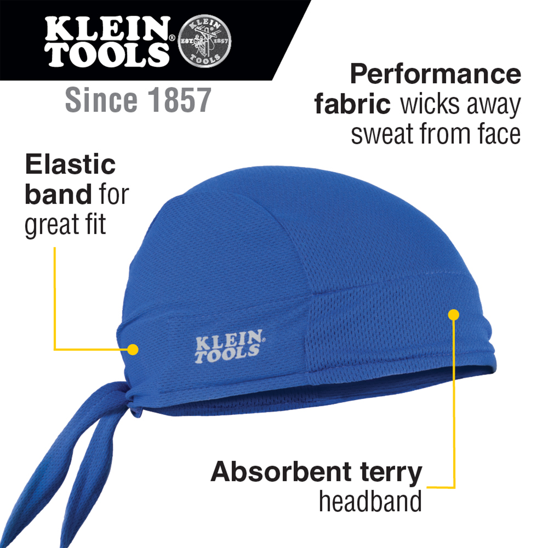 Klein Tools Cooling Do Rag, Blue, 2-Pack Part Number: KLN 60180