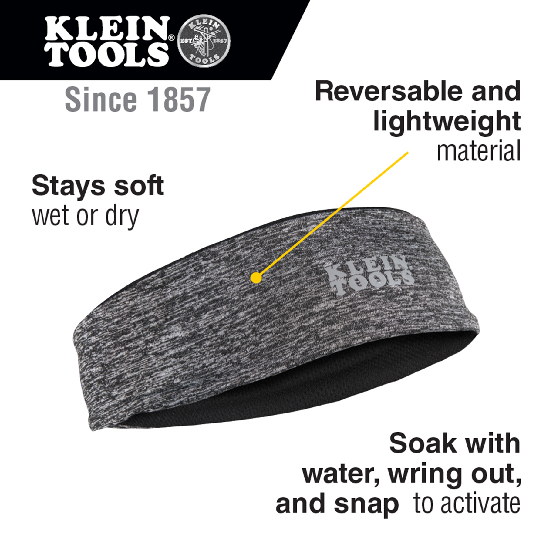Klein Tools Cooling Headband, Black, 2-Pack Part Number: KLN 60182