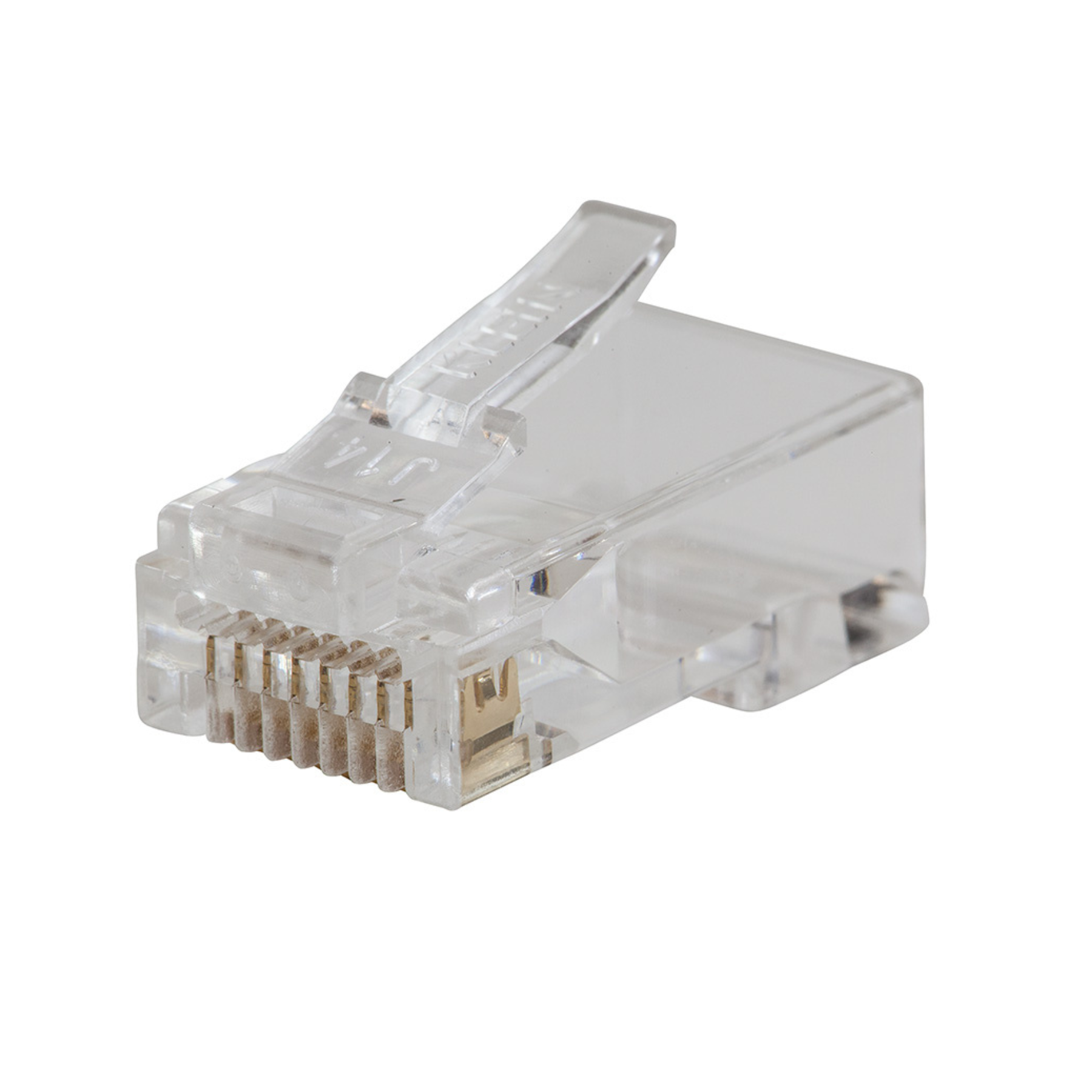 Pass-Thru™ Modular Data Plug, RJ45- CAT5E, 50-Pack Exclusive Klein-designed CAT5e Pass-Thru™ modular plugs for fast, reliable connector installations for data applications. Cable easily passes through connector for consistent and secure termination. Saves time, trims flush to end face when used with Klein Tools Pass-Thru™ Modular Crimper VDV226-110, and eliminates wasted materials.