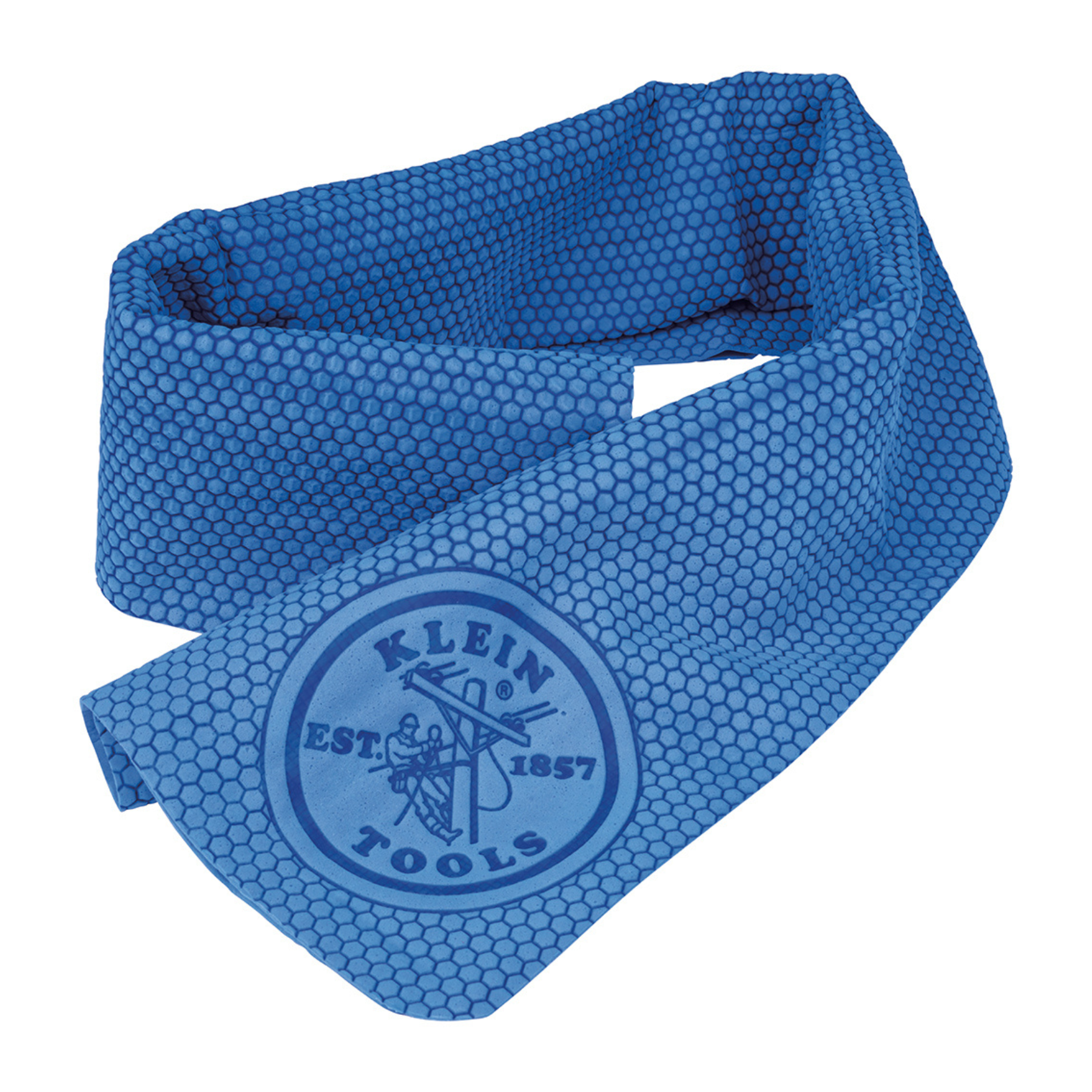 Klein Cooling Towel helps you cool down during and after hard work or strenuous activities. The PVA material has extraordinary absorbent properties that allow it to retain moisture and stay cooler than ambient air around it. Stays cool for hours. Machine washable.