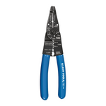 The Klein Tools Wire Stripper Long Nose Multi Tool handles a wide range of functions, from wire and bolt cutting to stripping and crimping. The cutting and stripping holes are positioned in front of the pivot to easily fit into tight spaces. Plastic-covered cushioned handles make this tool comfortable to use.