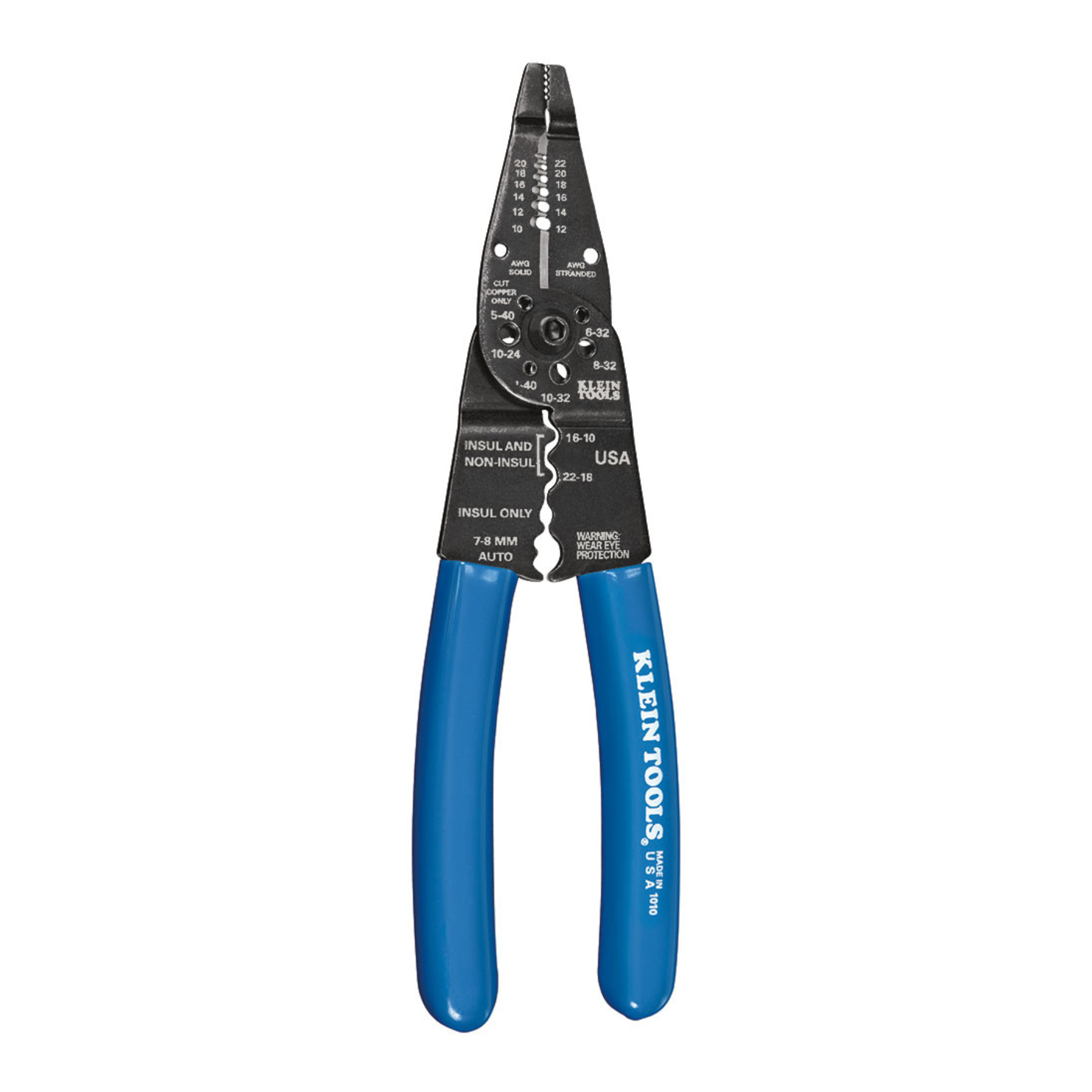 The Klein Tools Wire Stripper Long Nose Multi Tool handles a wide range of functions, from wire and bolt cutting to stripping and crimping. The cutting and stripping holes are positioned in front of the pivot to easily fit into tight spaces. Plastic-covered cushioned handles make this tool comfortable to use.