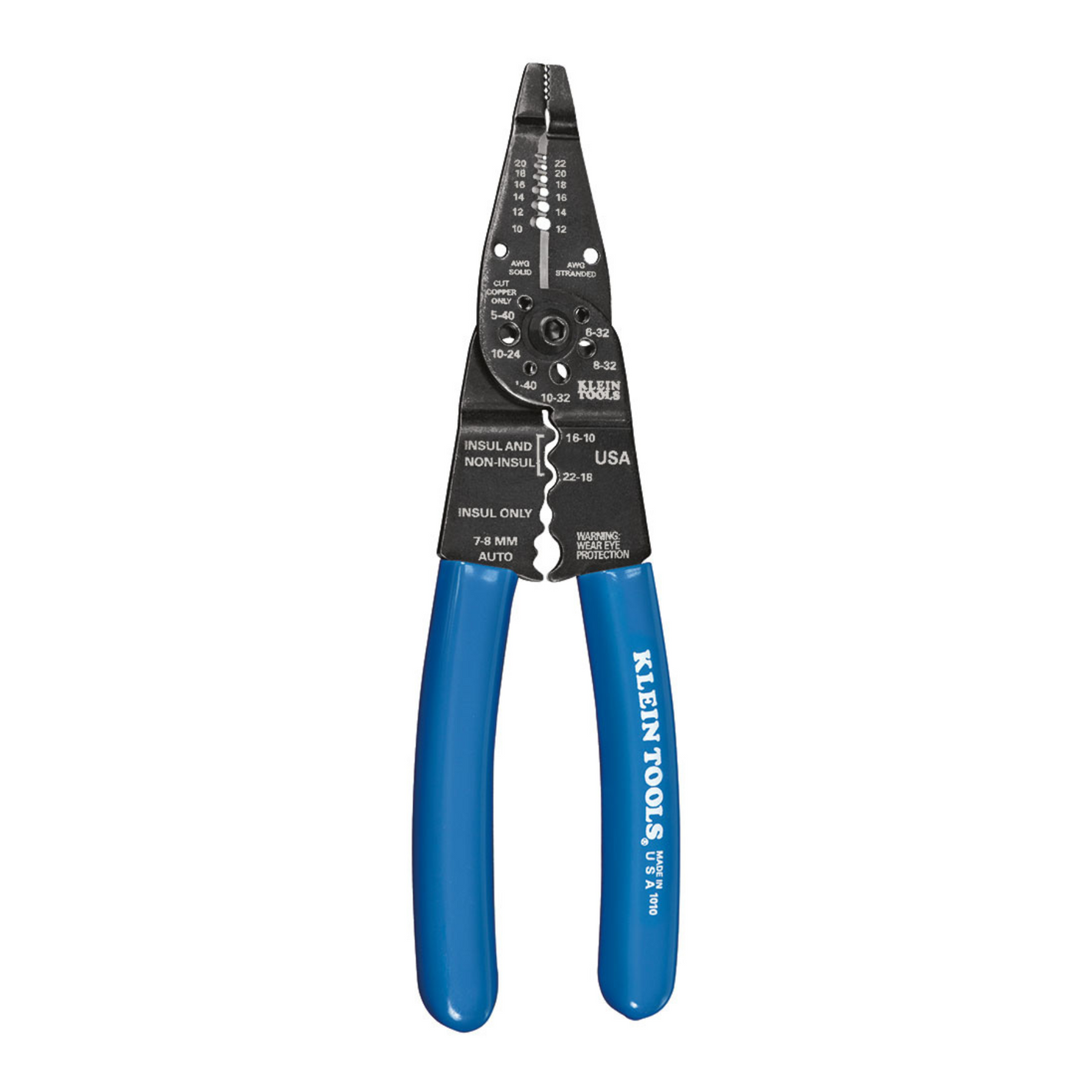 The Klein Tools Wire Stripper Long Nose Multi Tool handles a wide range of functions, from wire and bolt cutting to stripping and crimping. The cutting and stripping holes are positioned in front of the pivot to easily fit into tight spaces. Plastic-covered cushioned handles make this tool comfortable to use.